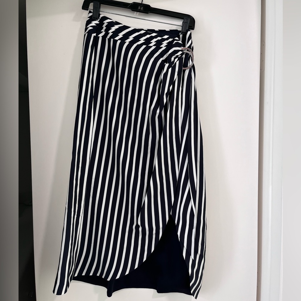 Jonathan Simkhai Navy Maxi Skirt with adjustable belt